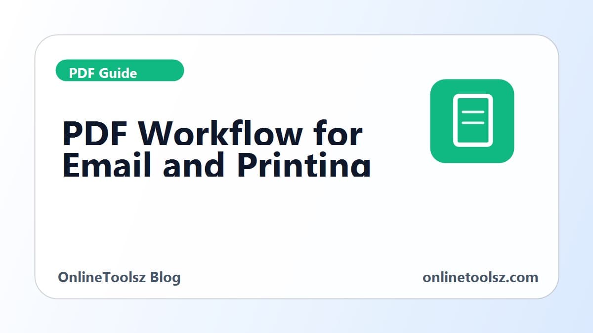 A PDF workflow for email, online submissions, and printing