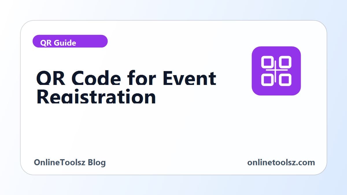 QR code for event registration: a checklist for posters, slides and check-in desks