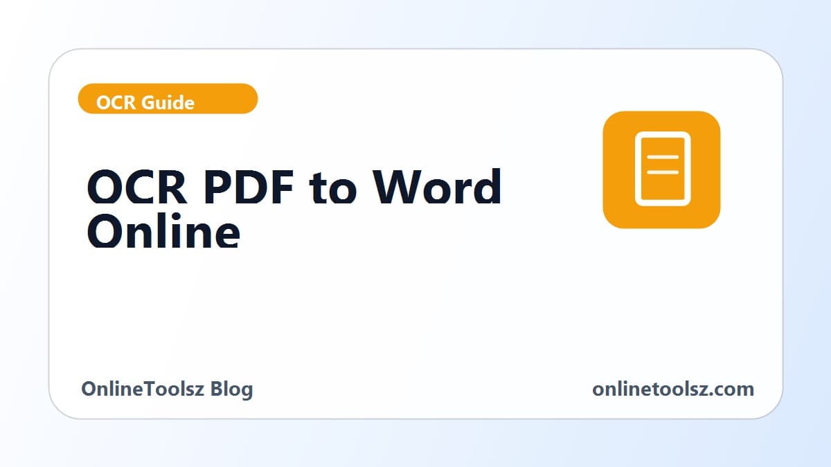 OCR PDF to Word online free: how to prepare scanned pages before conversion